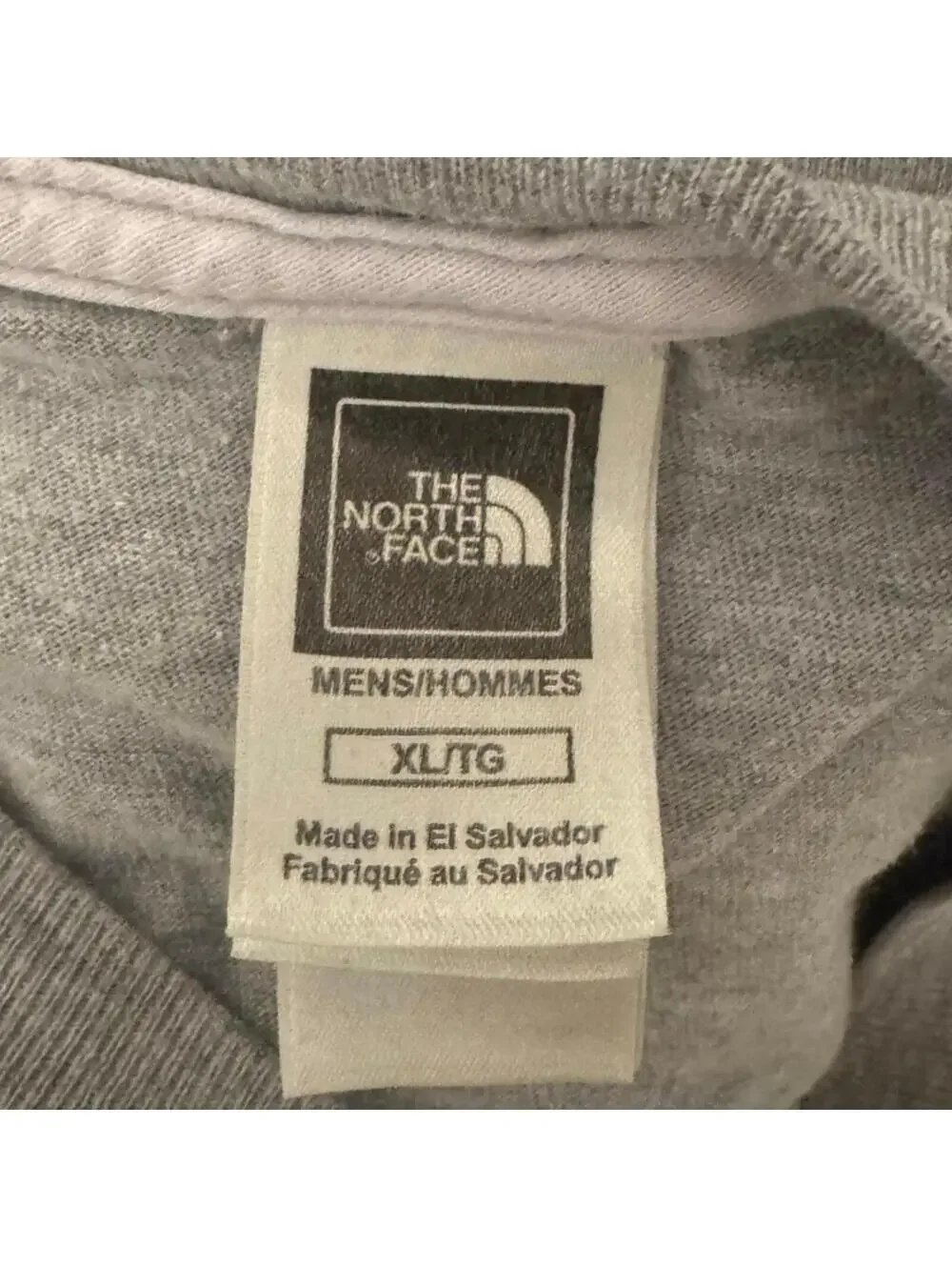 The North Face Mens Gray XL Mountain Logo Short Sleeve Crew Neck T-Shirt